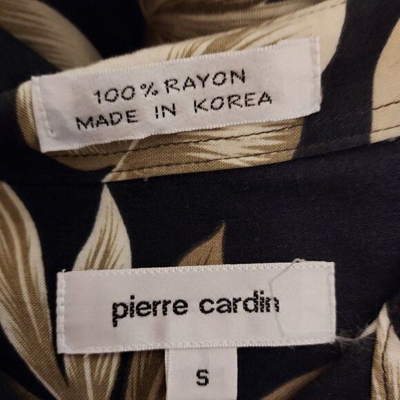 Pierre Cardin S  pit to pit 20 length 27 EX COND Black ,tan and cream - Picture 3 of 3